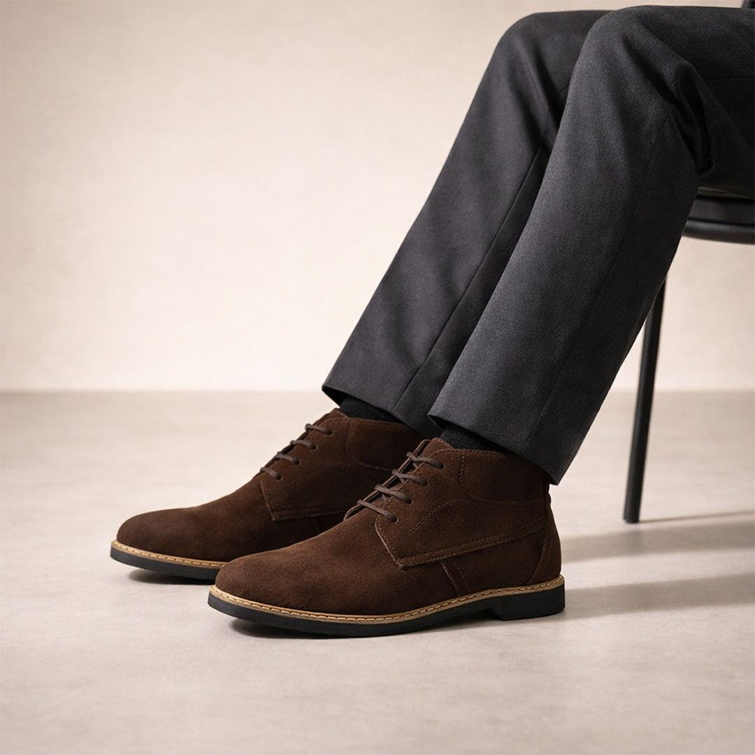 Brown Suede Leather Boot - MrVik