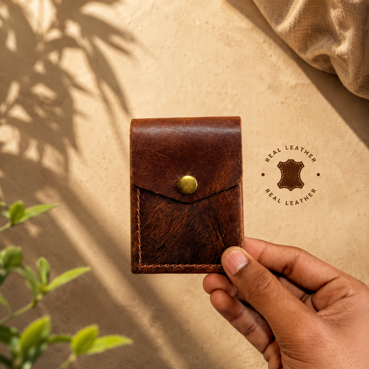 Handmade Card Leather Wallet