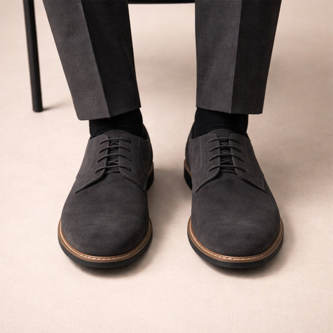 Derby Suede Formal Grey - MrVik