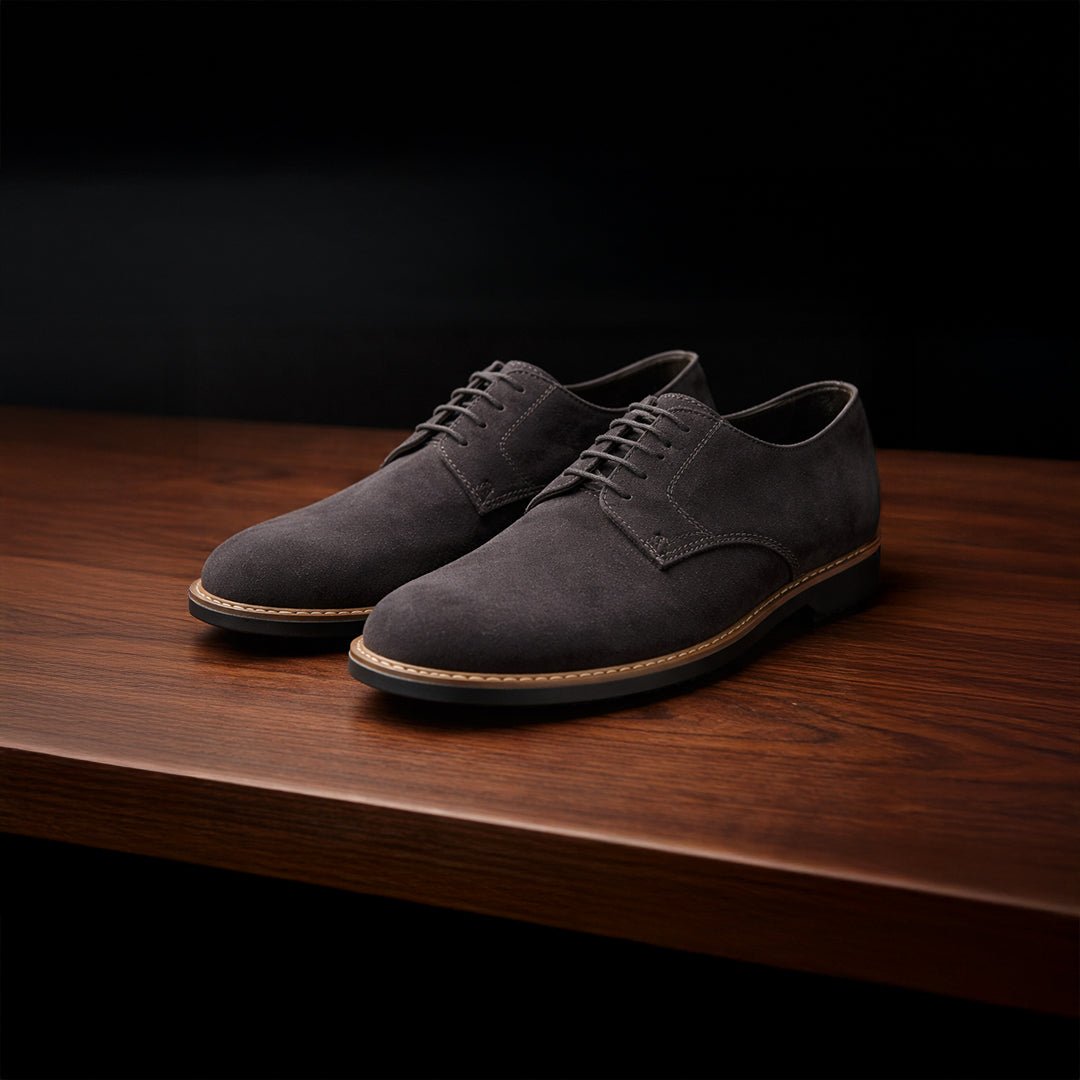 Derby Suede Formal Grey - MrVik