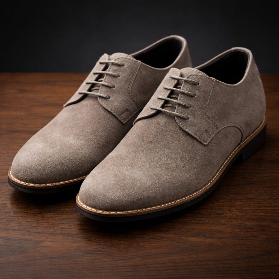 Derby Suede Formal Sand Beige - MrVik