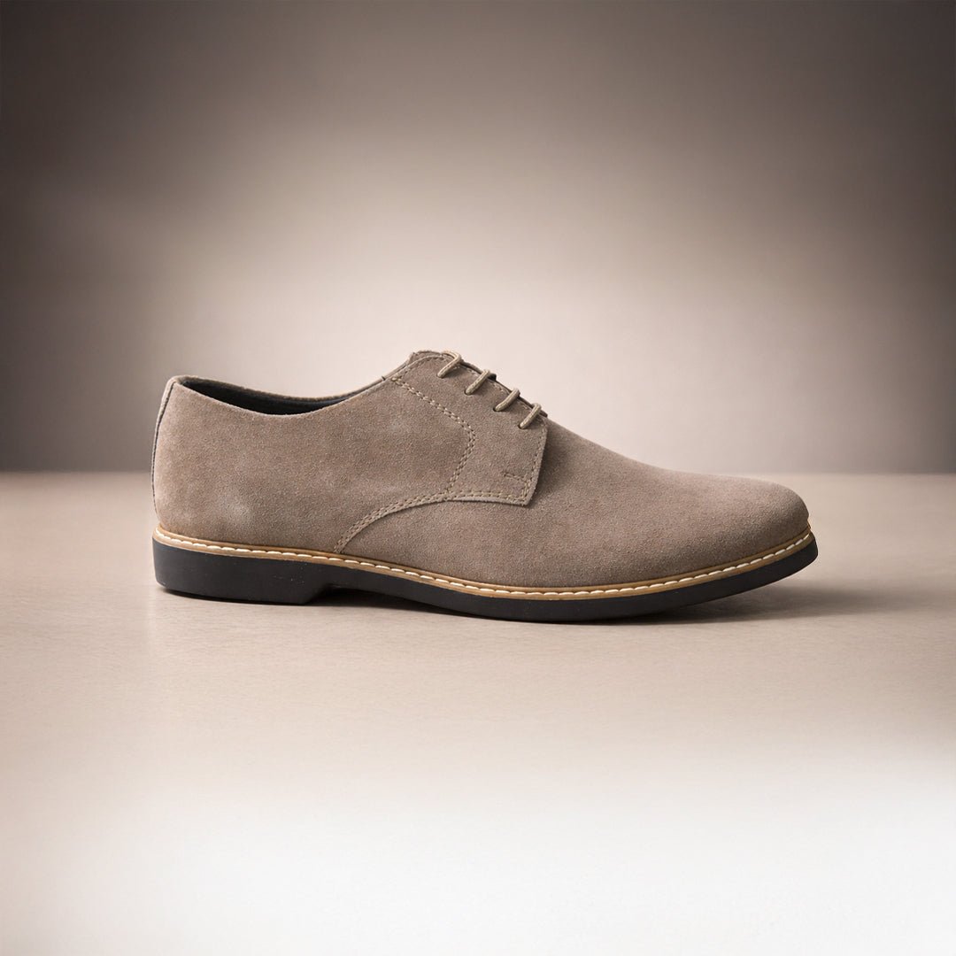 Derby Suede Formal Sand Beige - MrVik