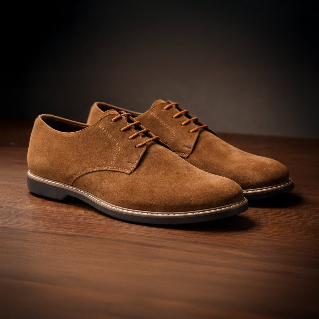 Derby Suede Formal Tan - MrVik