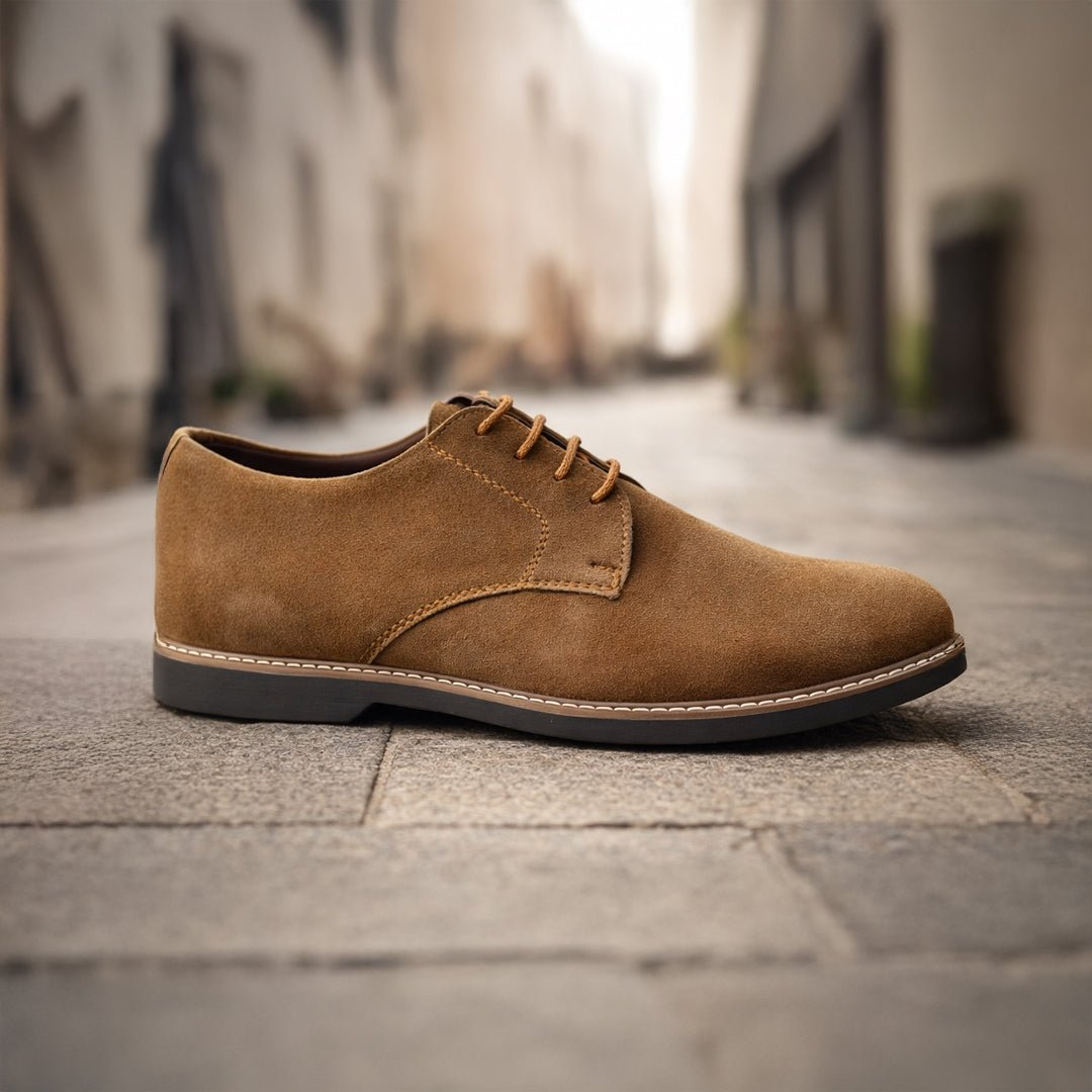 Derby Suede Formal Tan - MrVik