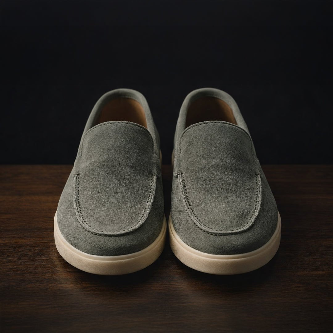 Green Suede Leather Loafer - MrVik