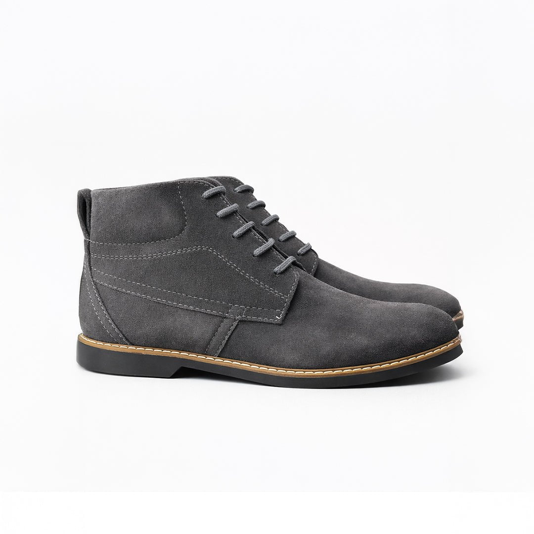 Grey Suede Leather Boot - MrVik