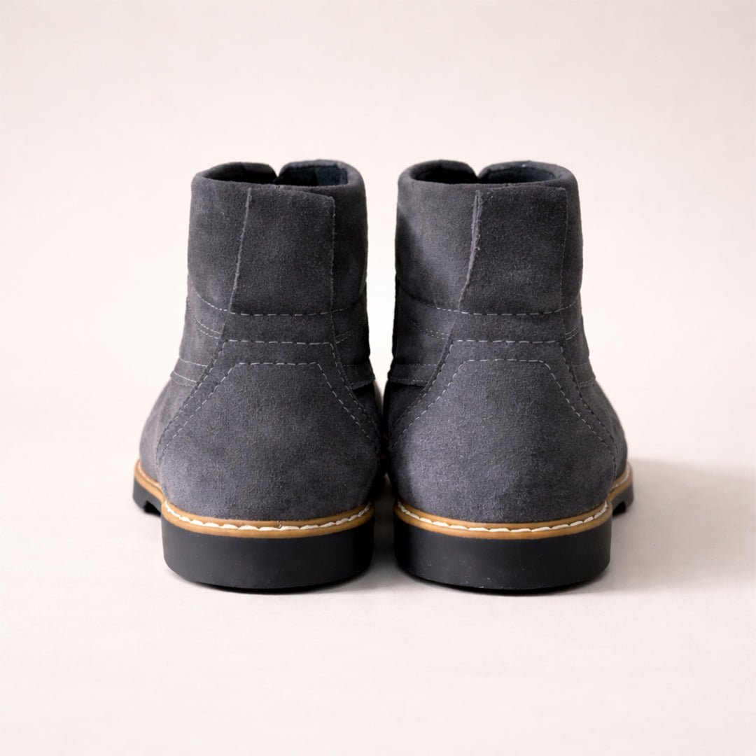 Grey Suede Leather Boot - MrVik