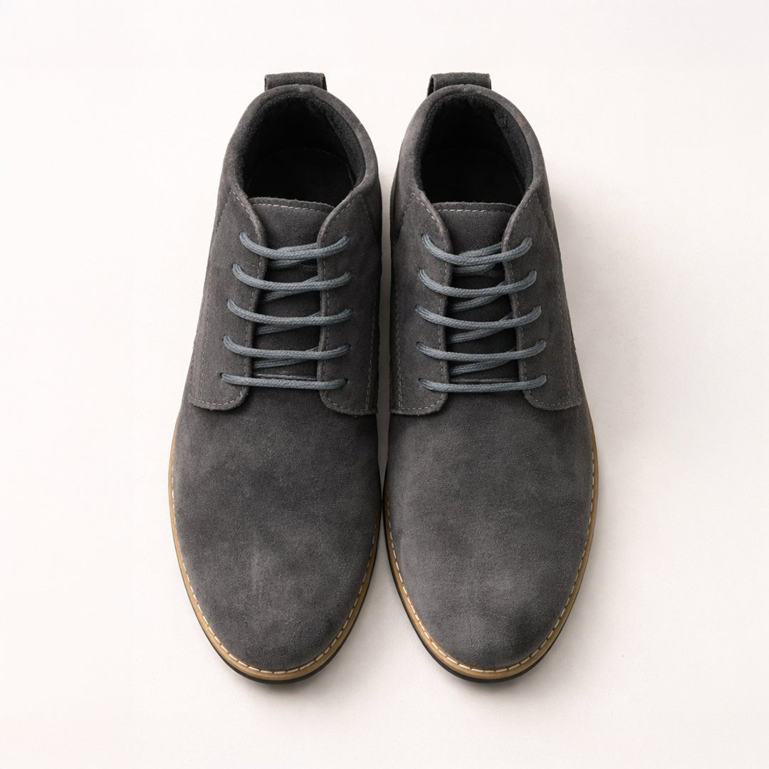 Grey Suede Leather Boot - MrVik