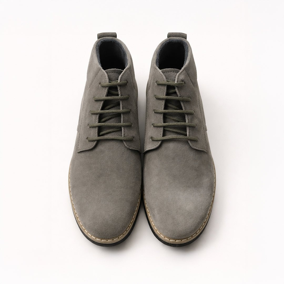 Grey Suede Leather Boot - MrVik