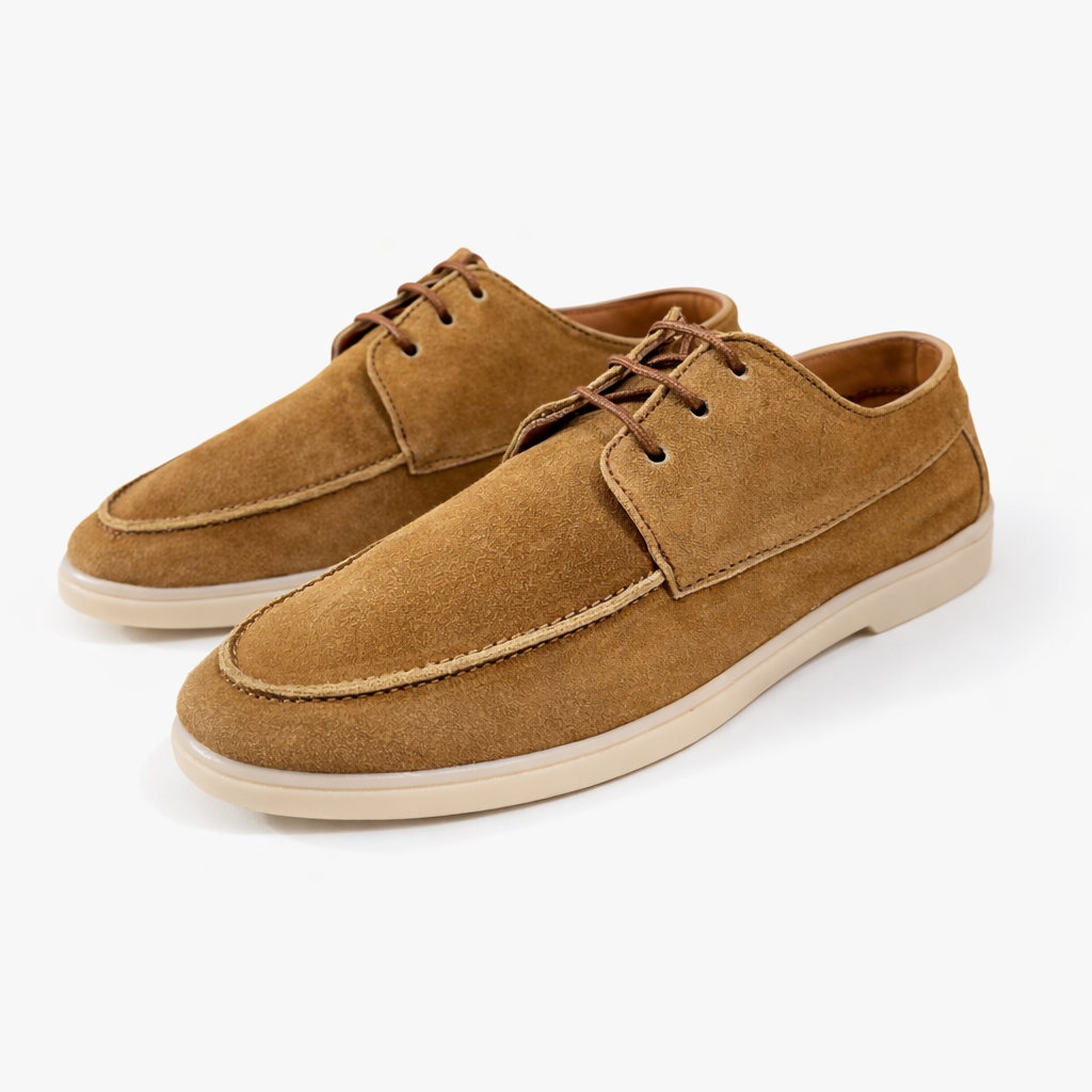 Tan Leather Loafer Lace up