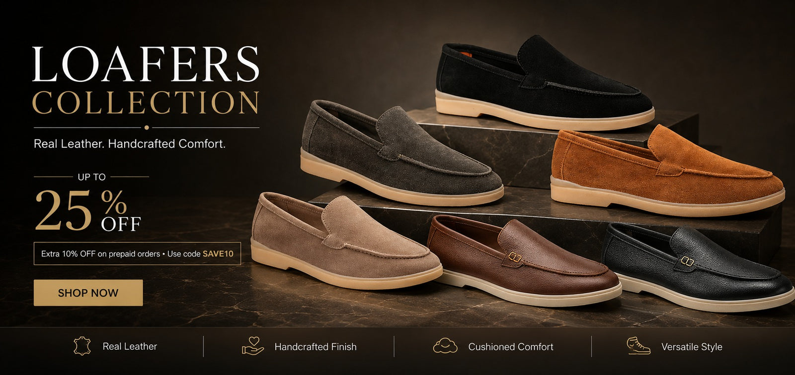 Loafers Collection — up to 25% off, real leather, handcrafted comfort