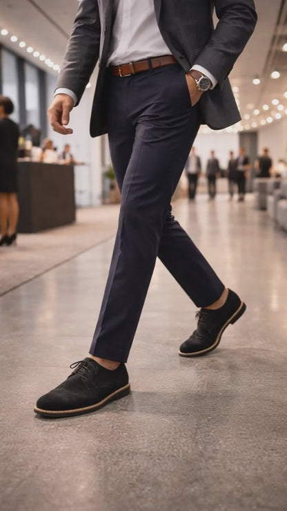 Derby Suede Formal Black