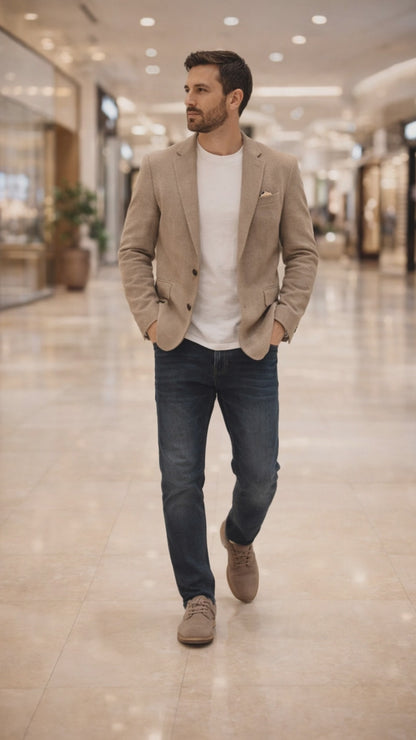 Derby Suede Formal Sand Beige