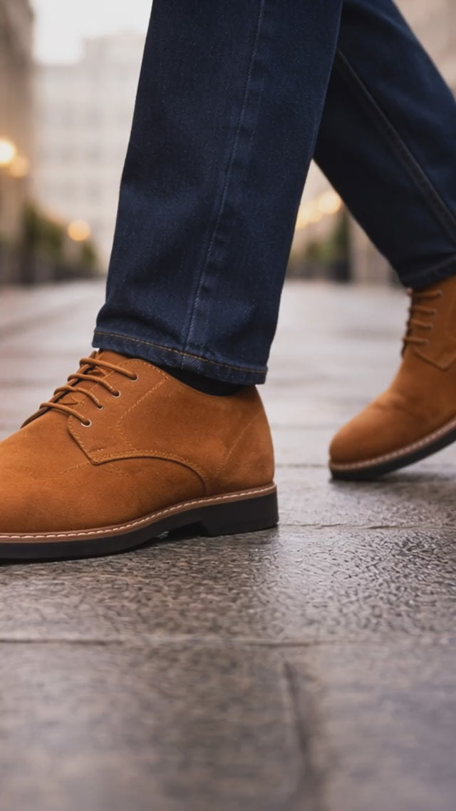 Derby Suede Formal Tan