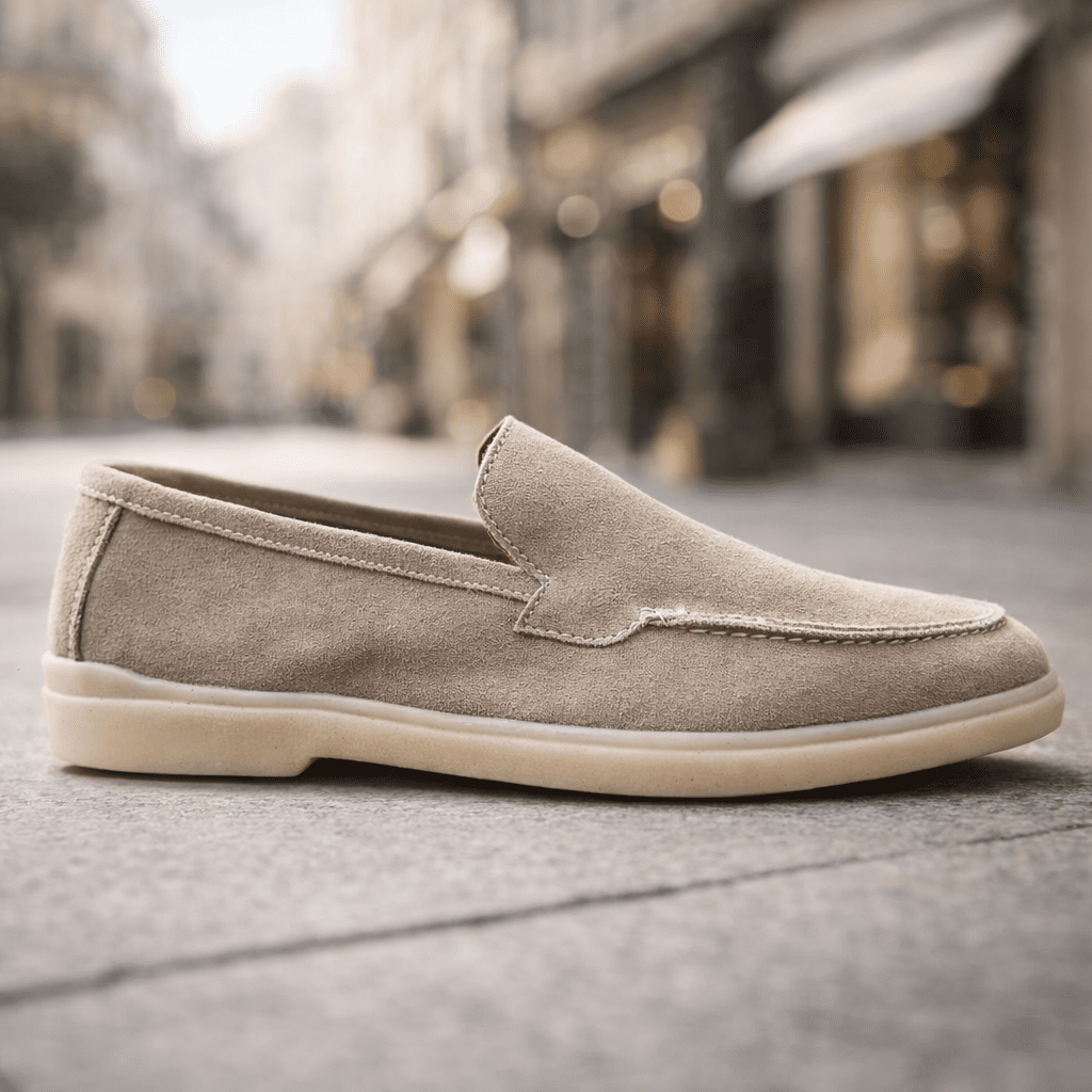 Sand Beige Suede Leather Loafer - MrVik