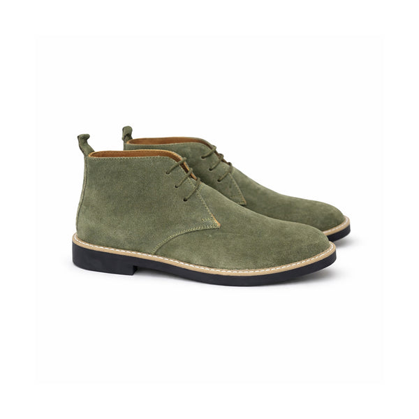 Olive suede chukka boot