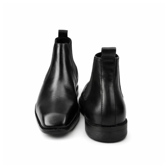 Black Italian Elastic Chelsea