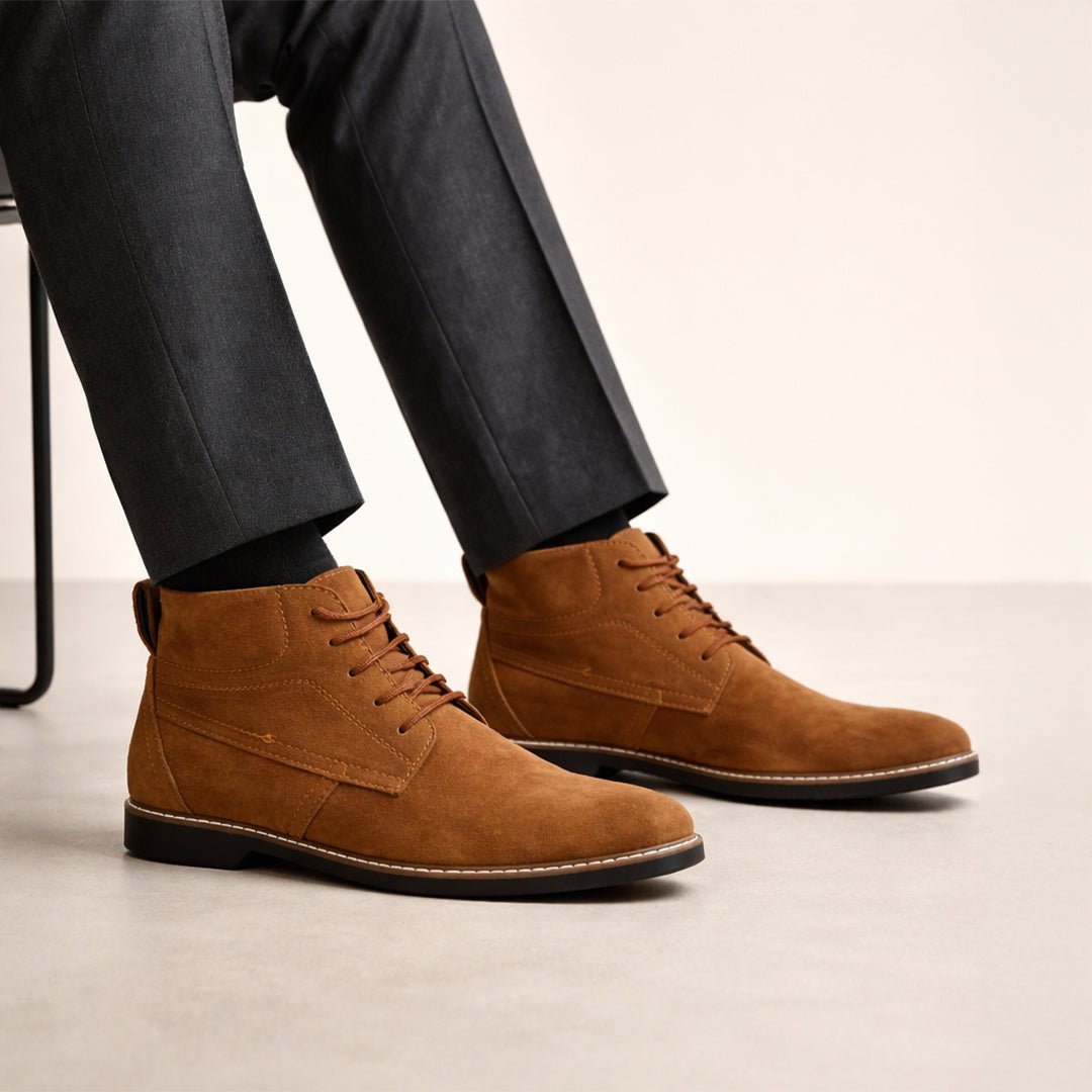 Tan Suede Leather Boot - MrVik