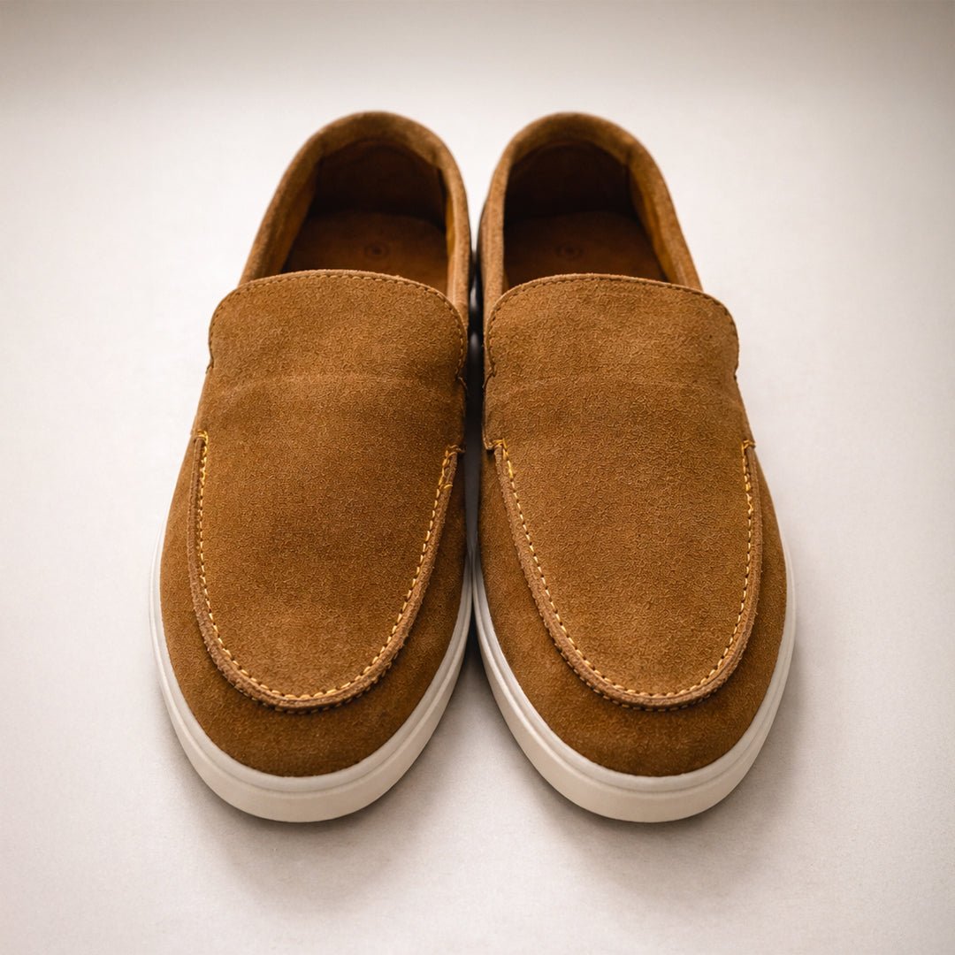 Tan Suede Leather Loafer - MrVik