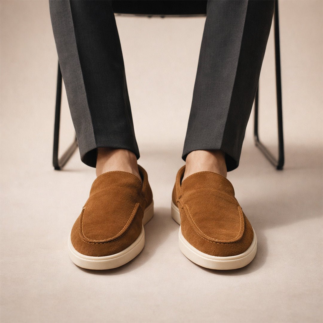 Tan Suede Leather Loafer - MrVik